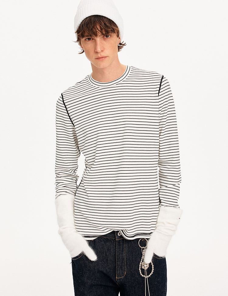 MADWITCH COLORBLOCK TENCEL STRIPE TEE #TC108