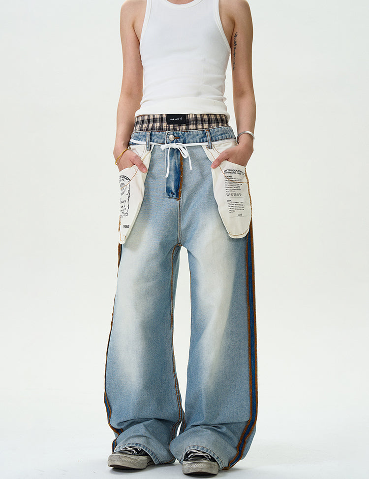 MADWITCH ORIGINAL WASHED DENIM PANTS #G6615