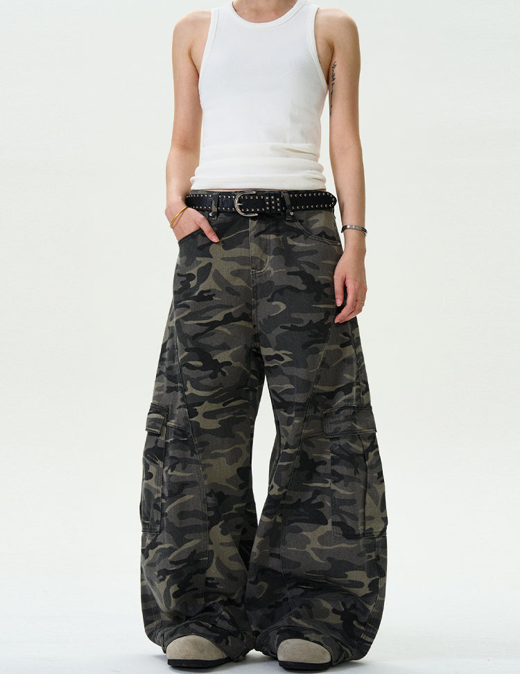 MADWITCH MULTI-POCKET CAMO WORK PANTS #G6611