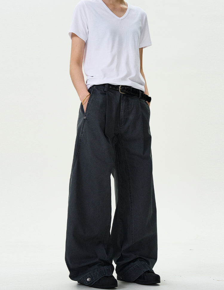 MADWITCH VINTAGE BUTTON WORK PANTS #F9017