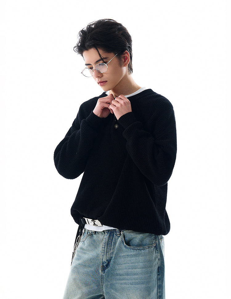 MADWITCH LOOSE KNITTED SWEATER #MFY213