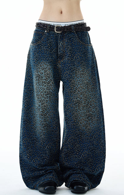 MADWITCH WASHED LEOPARD FLARE PANTS #BNK157