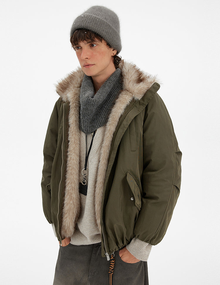 MADWITCH VINTAGE CARGO FUR PARKA #MF8618