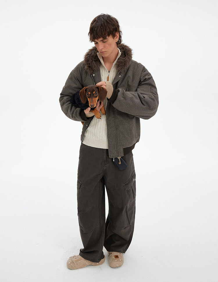 MADWITCH RETRO HOUNDSTOOTH PARKA JACKET #MY2526