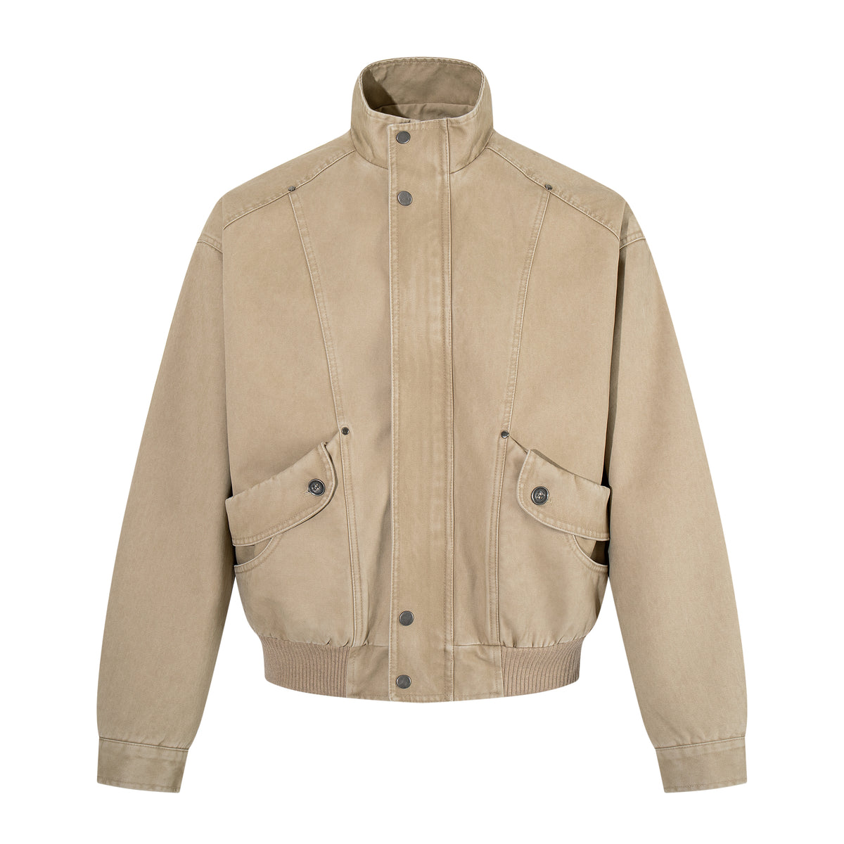 MADWITCH WASHED DISTRESSED CINCHED CROPPED UTILITY JACKET #AW26121