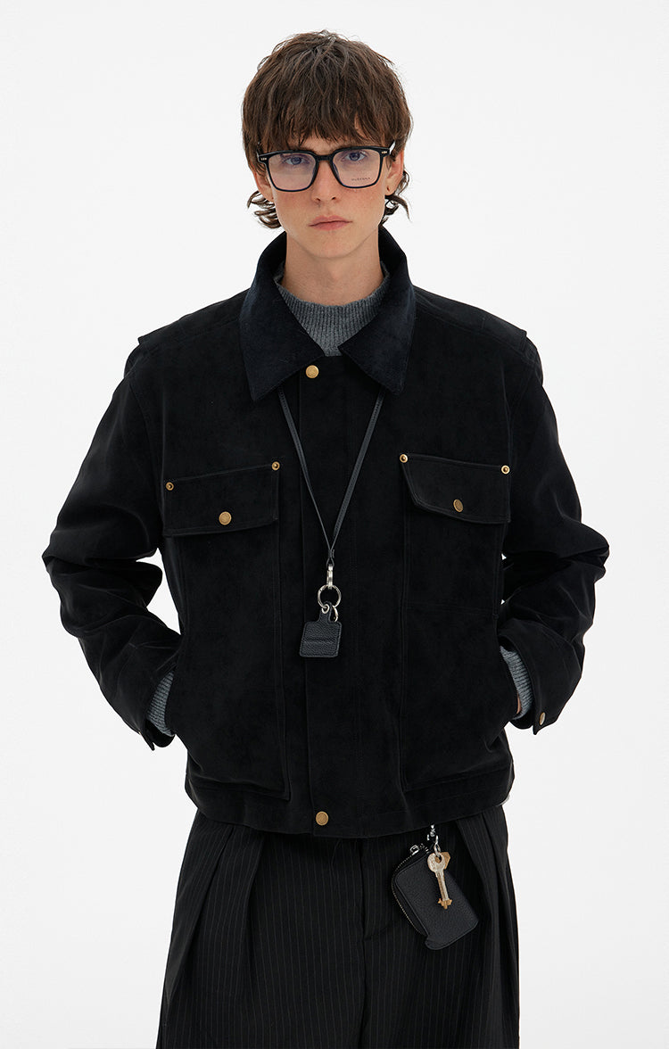 MADWITCH DECONSTRUCTED SUEDE CORDUROY JACKET #Y25203