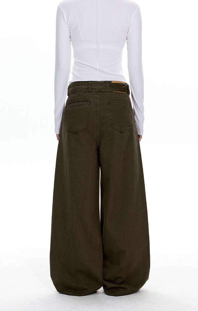 MADWITCH BELT DETAIL WIDE LEG JEANS #CK6919