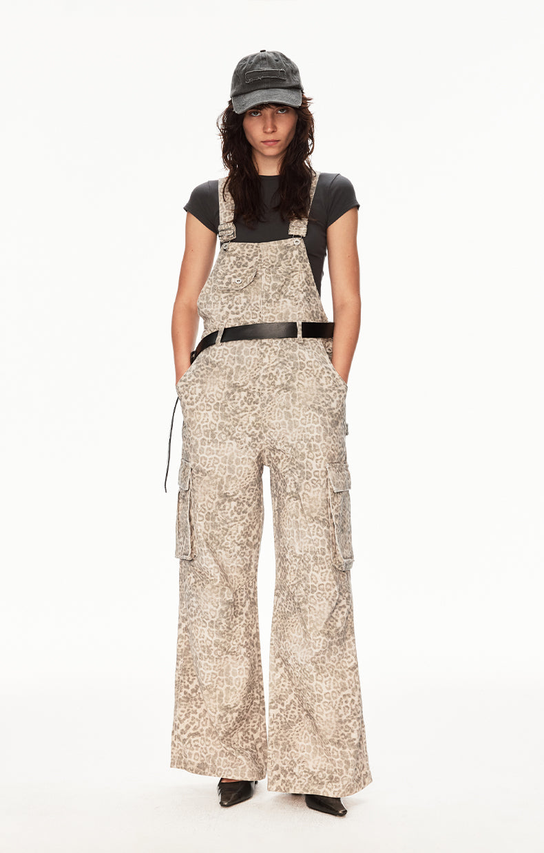MADWIT HIGH STREET LEOPARD OVERALLS #CK3575