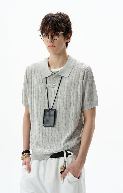MADWITCH POLO KNIT TEE #LX010