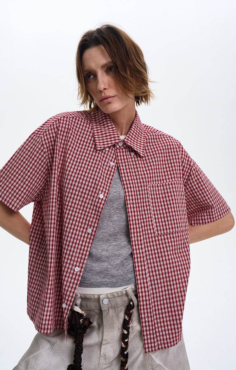 MADWITCH VINTAGE PLAID SHIRT #CR213