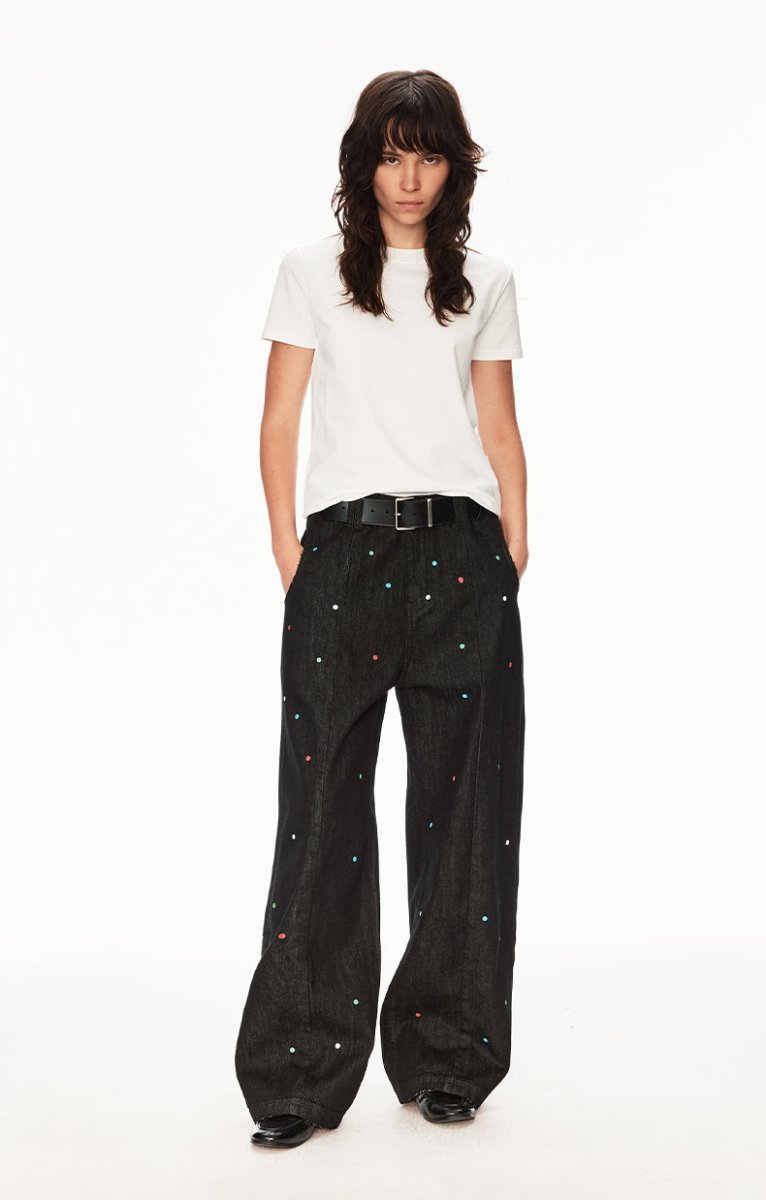 MADWIT POLKA DOT HIGH STREET JEANS WH0A130 - MadWitch Store