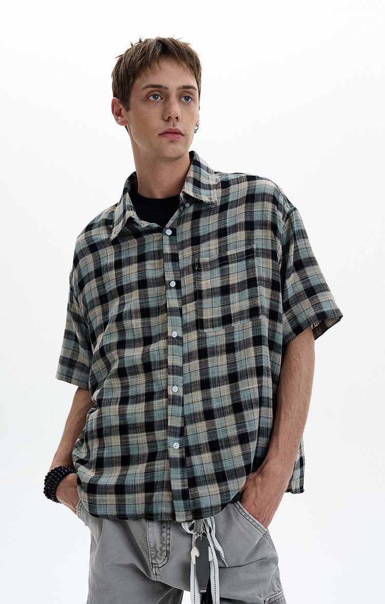 MADWITCH PLAID CASUAL SHIRT #CR236