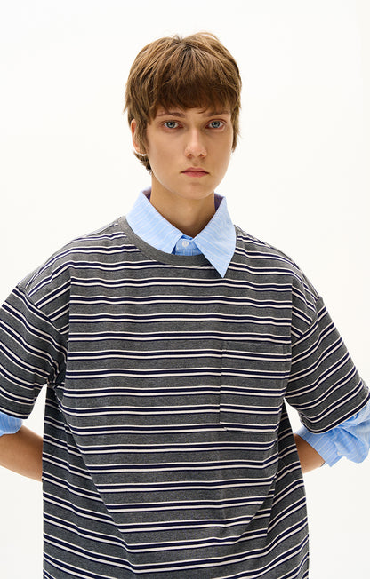 MADWITCH UNISEX FAKE TWO-PIECE LONG SLEEVE TOP #T009