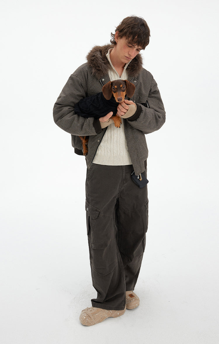 MADWITCH RETRO HOUNDSTOOTH PARKA JACKET #MY2526