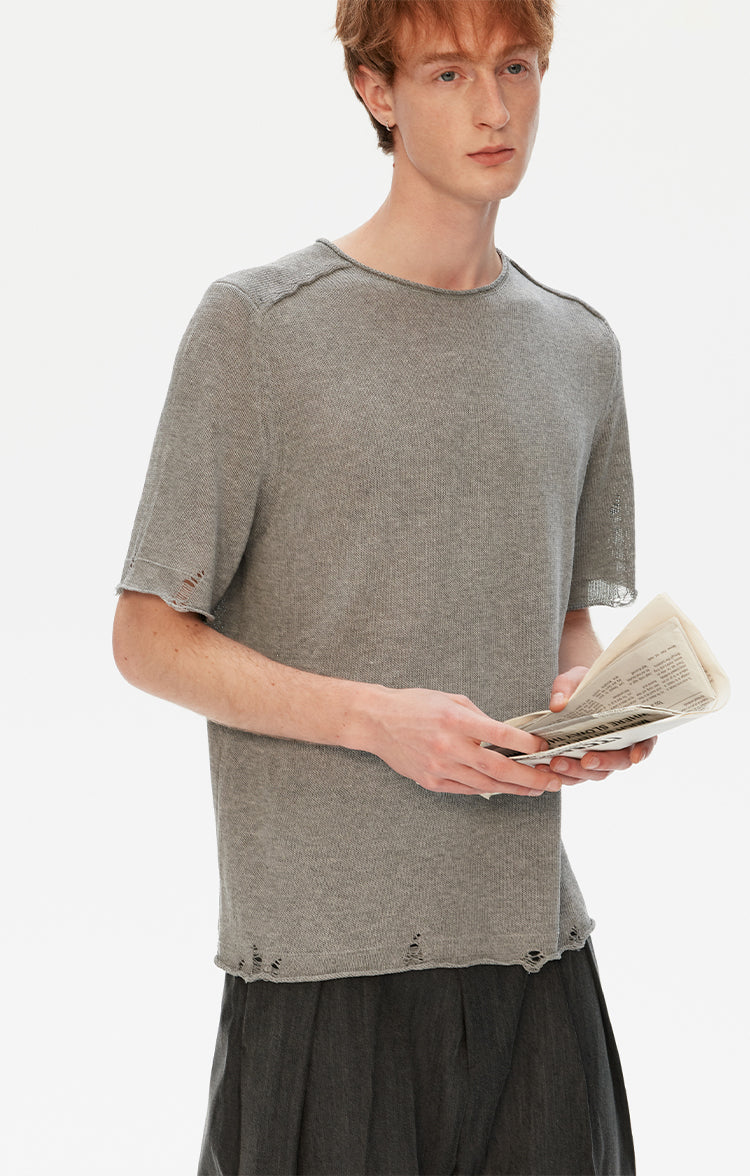 MADWITCH DISTRESSED SHORT TEE #AW26802