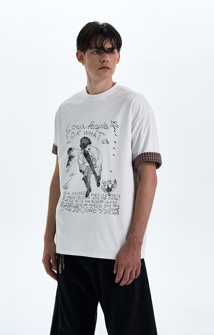 MADWITCH GRAFFITI PRINT TEE #T9503