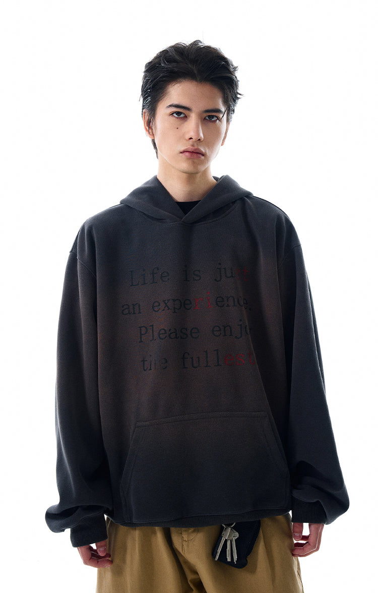 MADWITCH LETTER PRINT HOODIE #RH186