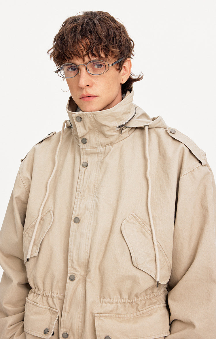 MADWITCH HOODED LONG WORKWEAR COAT #CW1308