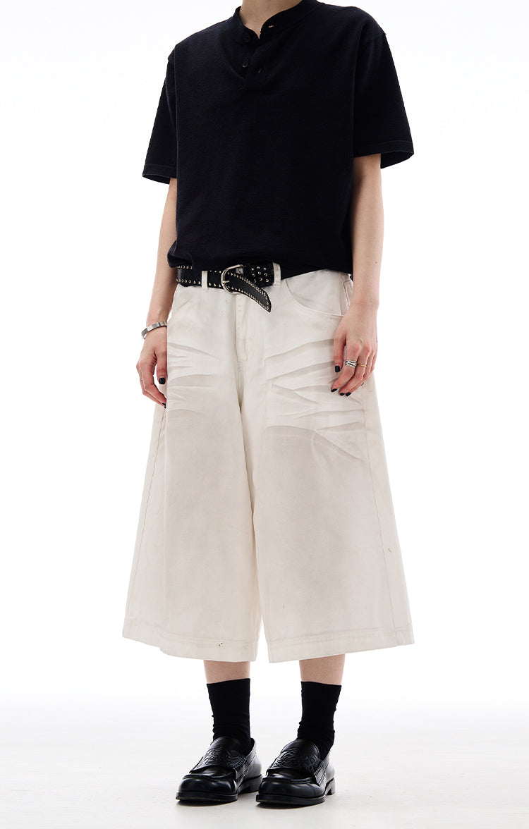 MADWITCH AMERICAN HIGH STREET CROPPED JEANS #L804