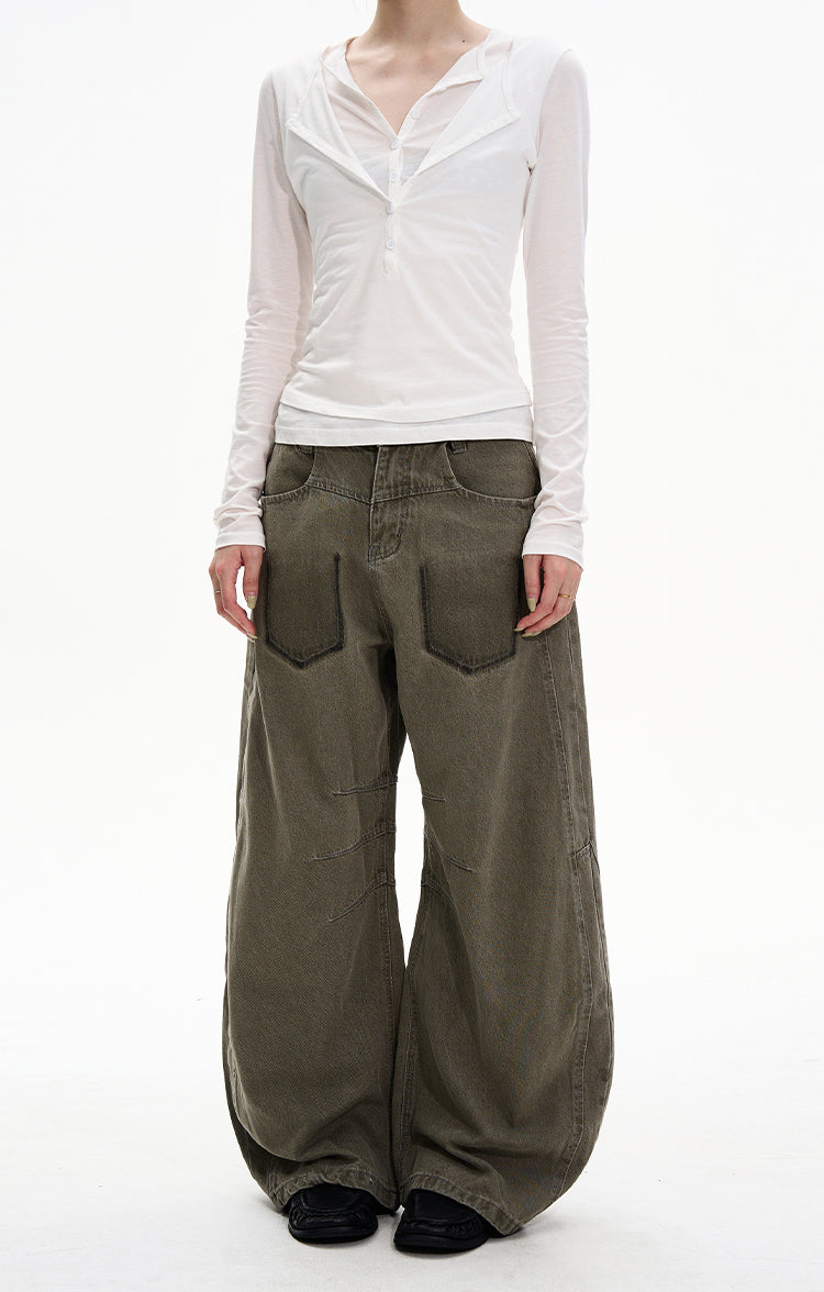 MADWITCH GRUNGE SLUNG JEANS #G6890