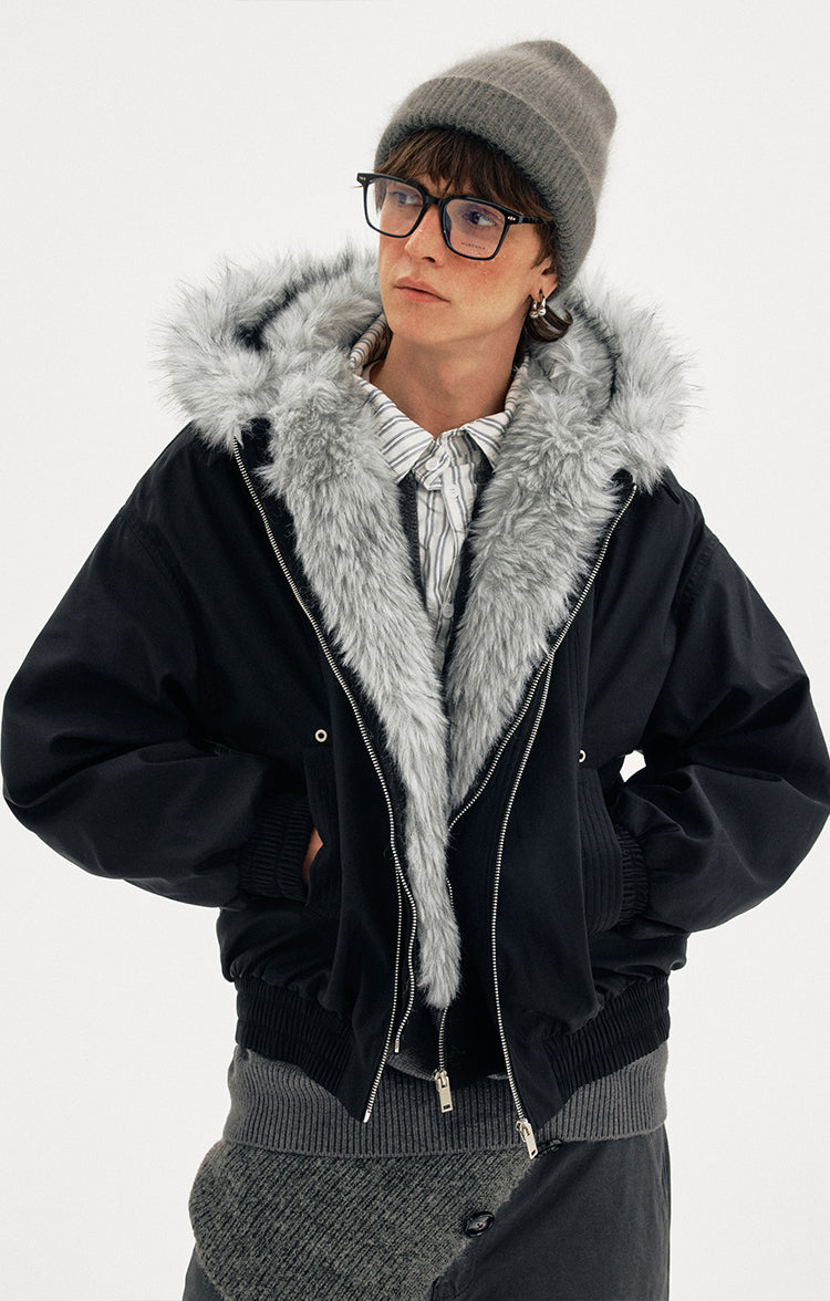 MADWITCH FAUX SHEAR PARKA #990919