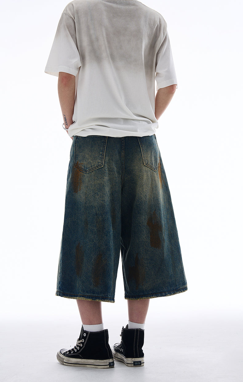 MADWITCH VINTAGE WIDE-LEG CROP JEANS #NZ7319