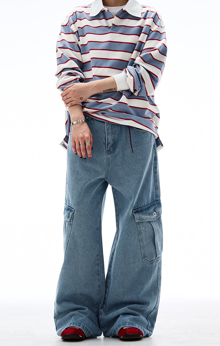 MADWITCH BAGGY WIDE-LEG WORKWEAR JEANS #CK3393