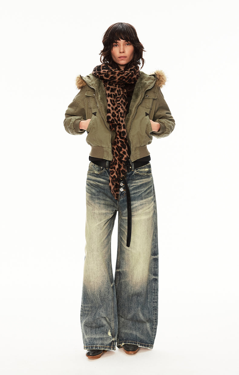 MADWIT DISTRESSED WIDE JEANS #GD006