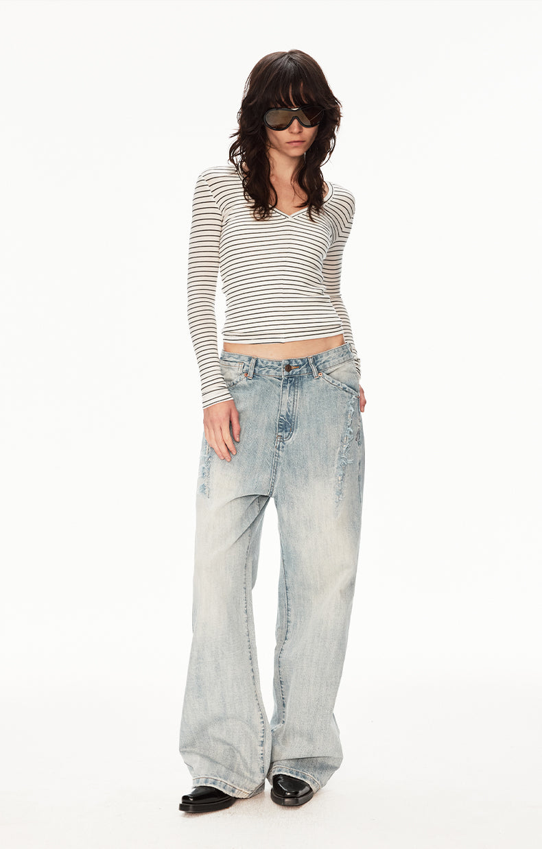 MADWIT FADED VINTAGE JEANS #WH0A126