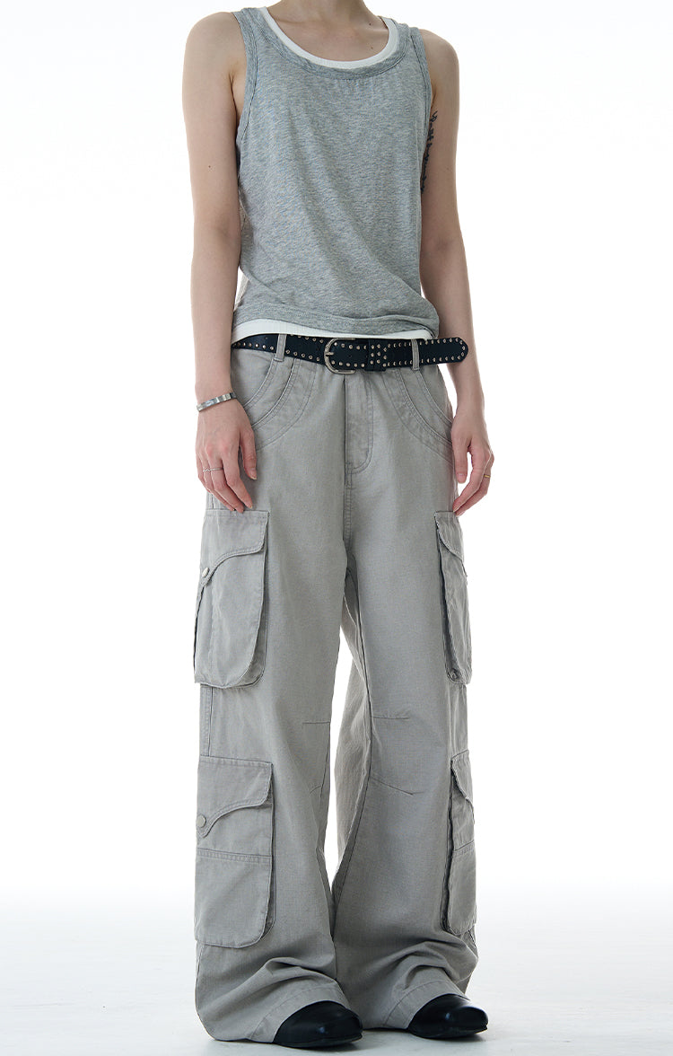 MADWITCH MULTI POCKET CASUAL WORK PANTS #A606