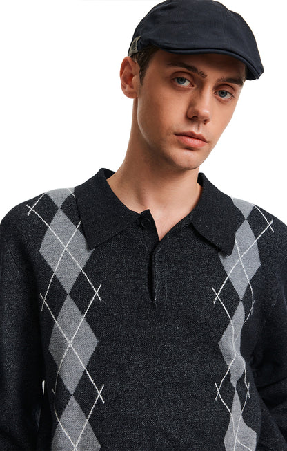 MADWITCH POLO DIAMOND KNIT #MFY236