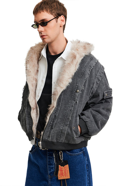 MADWITCH SHEAR CROP PARKA #BM325