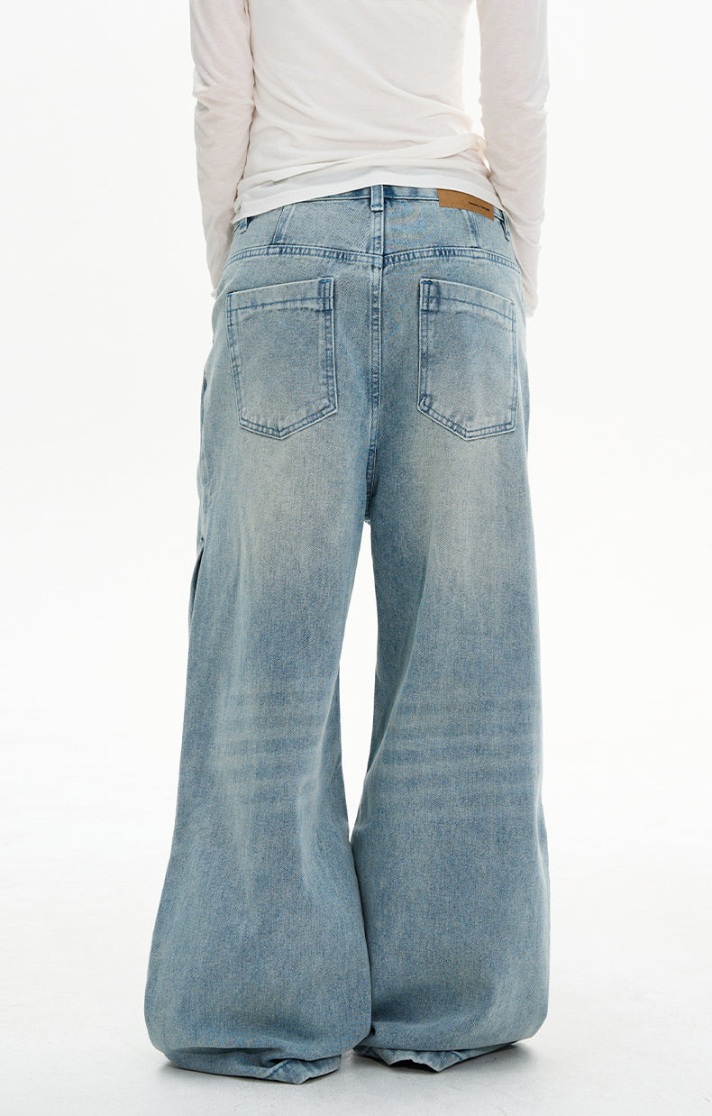 MADWITCH CREASE BLUE JEANS #D1657