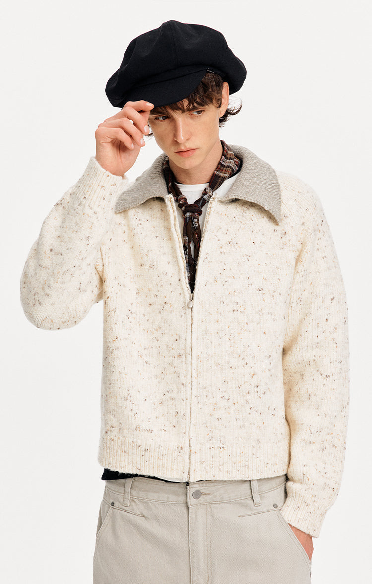 MADWITCH COLORBLOCK NOTCHED KNIT SWEATER #MYC010