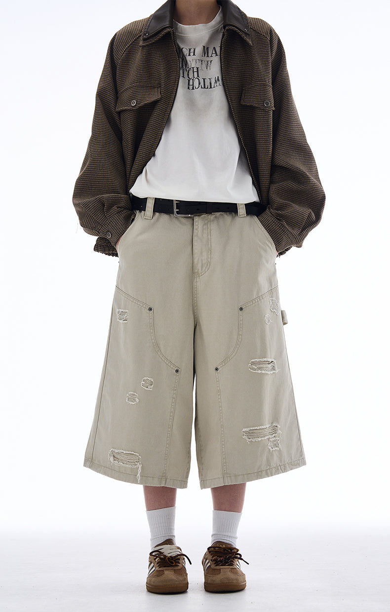 MADWITCH LUMBERJACK WORKWEAR CROPPED PANTS #CK3386D