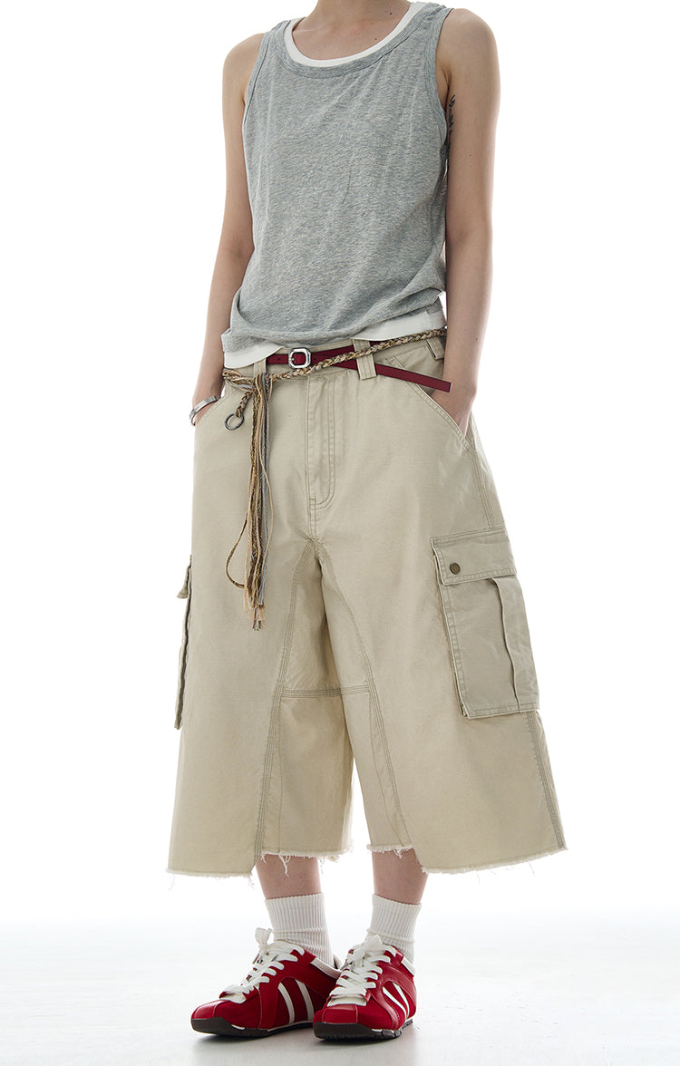 MADWITCH MULTI-POCKET UTILITY CARGO SHORTS #A601