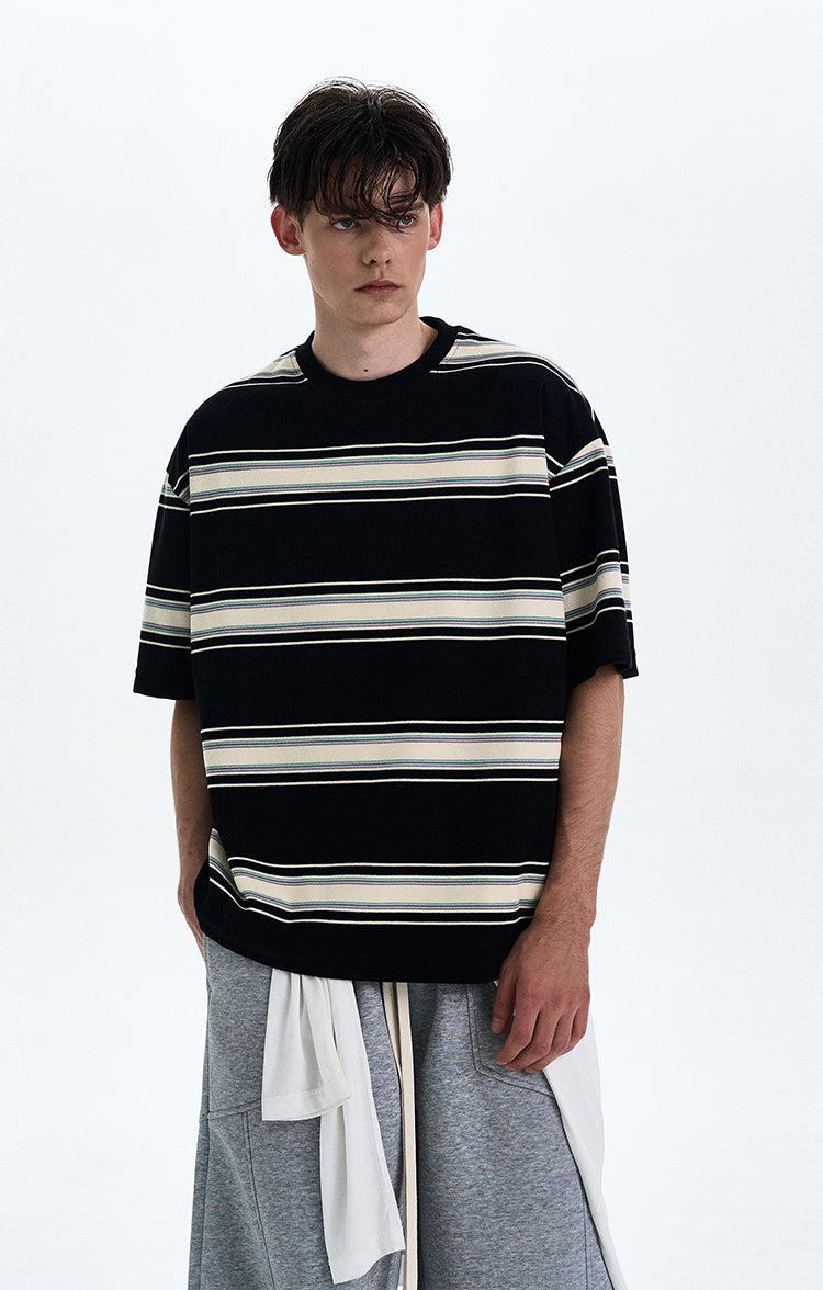 MADWITCH STRIPED SHORT SLEEVE SHIRT #27325