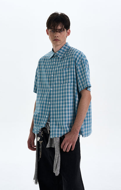 MADWITCH VINTAGE PLAID SHIRT #RC189