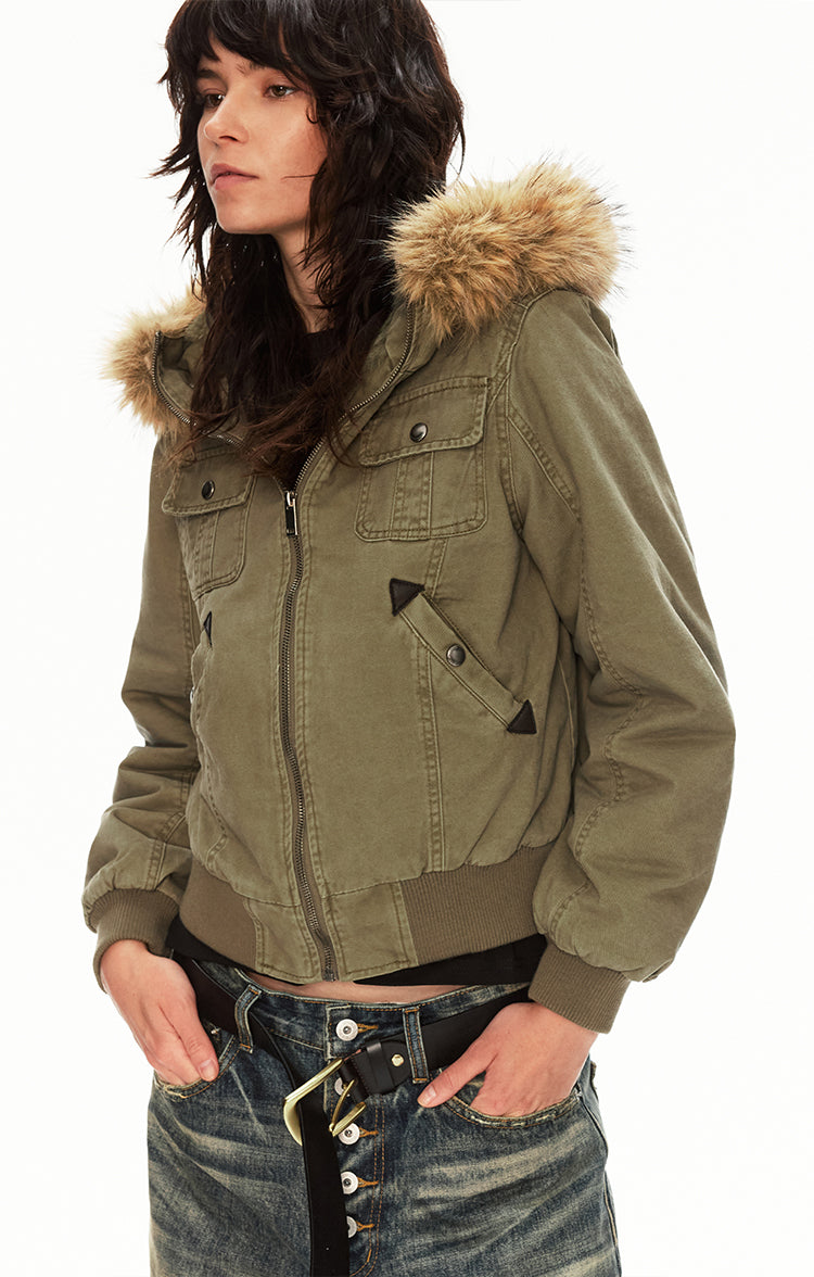 MADWITCH CANVAS HOODED JACKET #256192