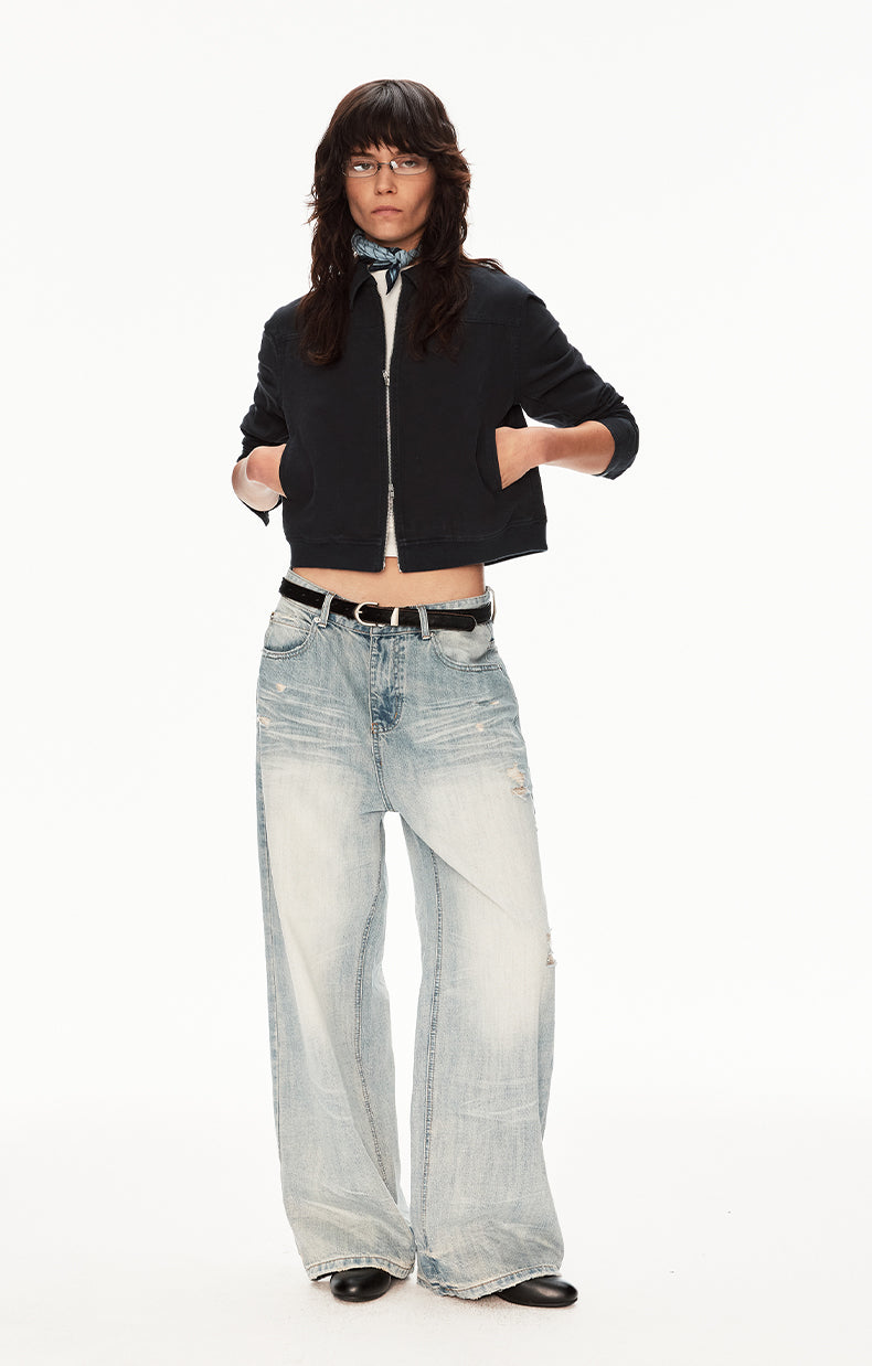 MADWIT DISTRESSED FADED JEANS #WH0A125