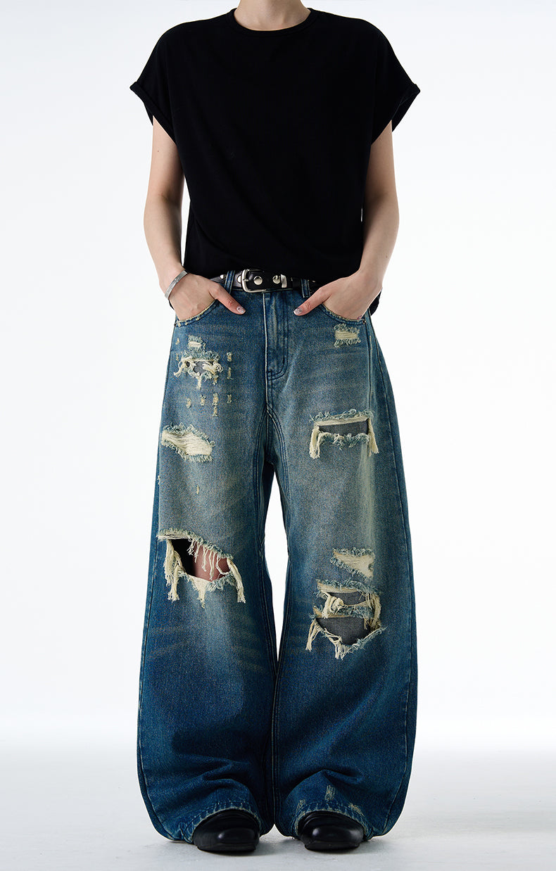 MADWITCH RIPPED DENIM PANTS #DR9691