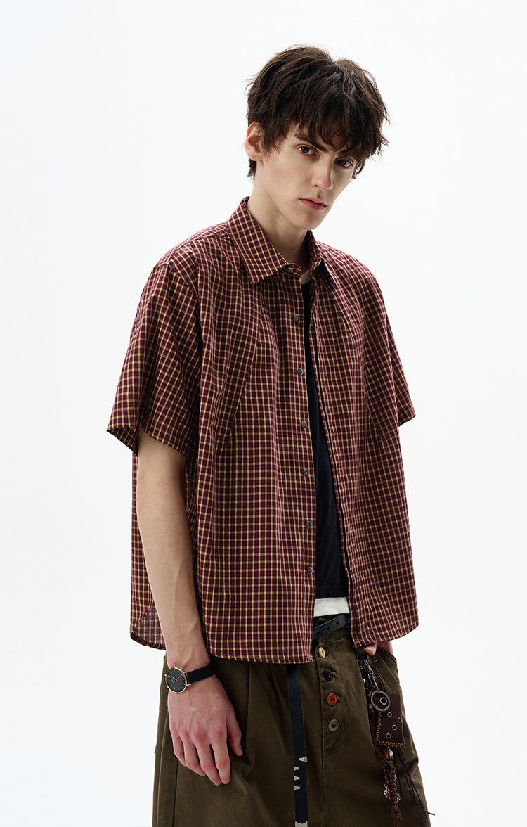 MADWITCH VINTAGE CHECKERED SHIRT #CW1201