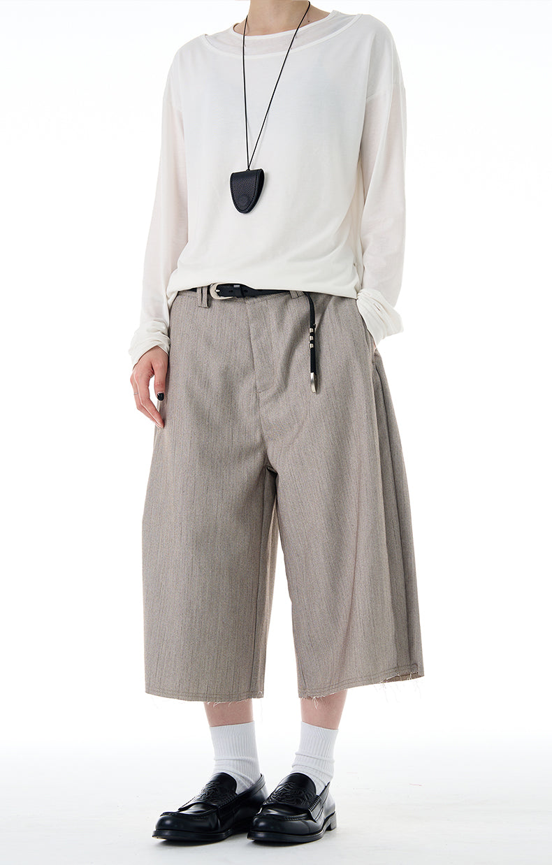 MADWITCH RAW HEM MINIMAL TROUSERS #CK257D