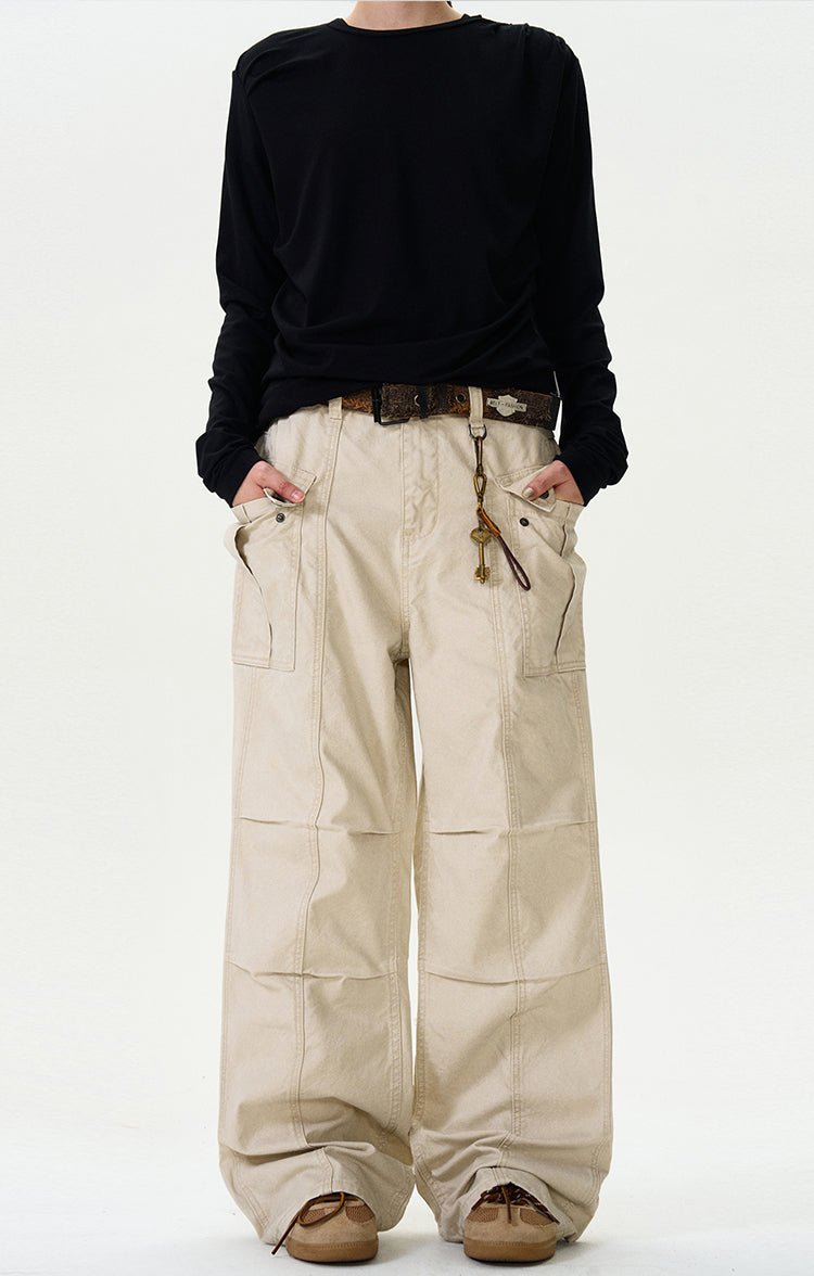 MADWITCH STRAIGHT-LEG CARGO PANTS #F9028