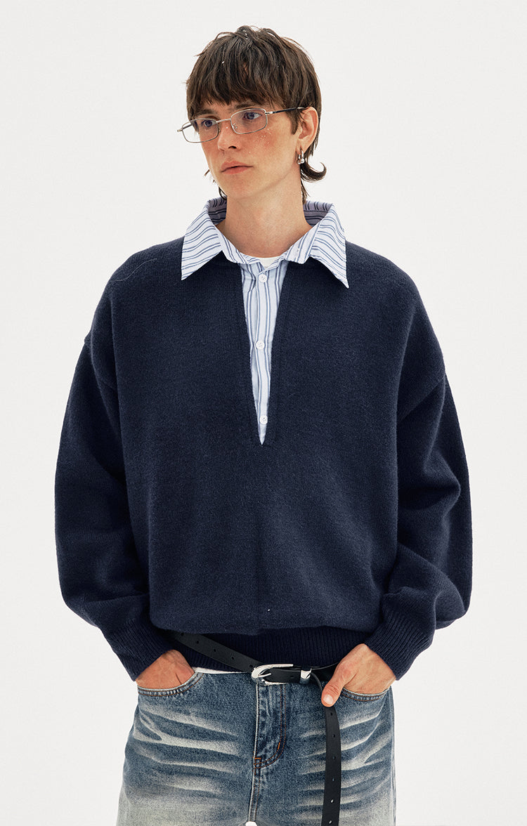 MADWITCH LAYER COLLAR SWEATER #1141