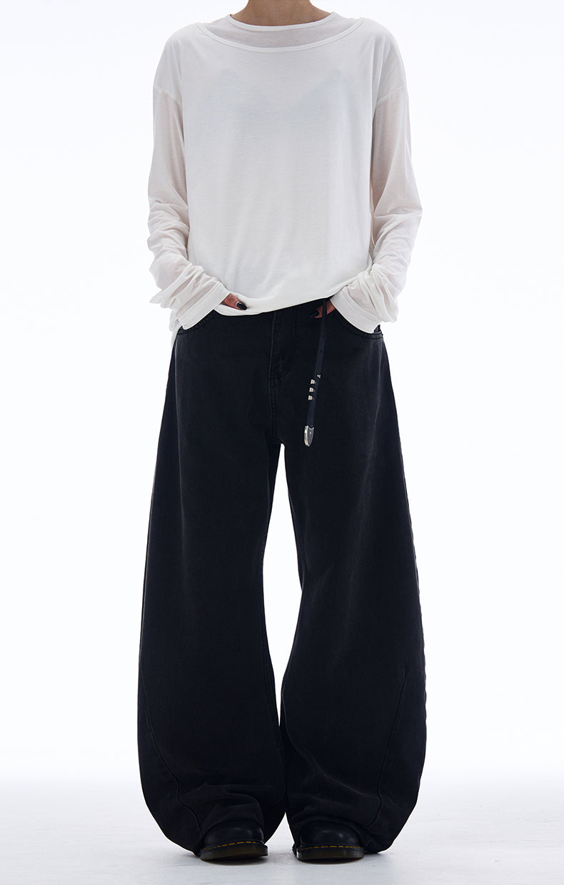MADWITCH SCIMITAR-STYLE CASUAL JEANS #G6661