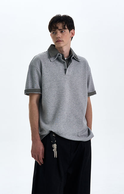 MADWITCH PLAID TURN-DOWN COLLAR SHORT SLEEVE SHIRT #C1768C25