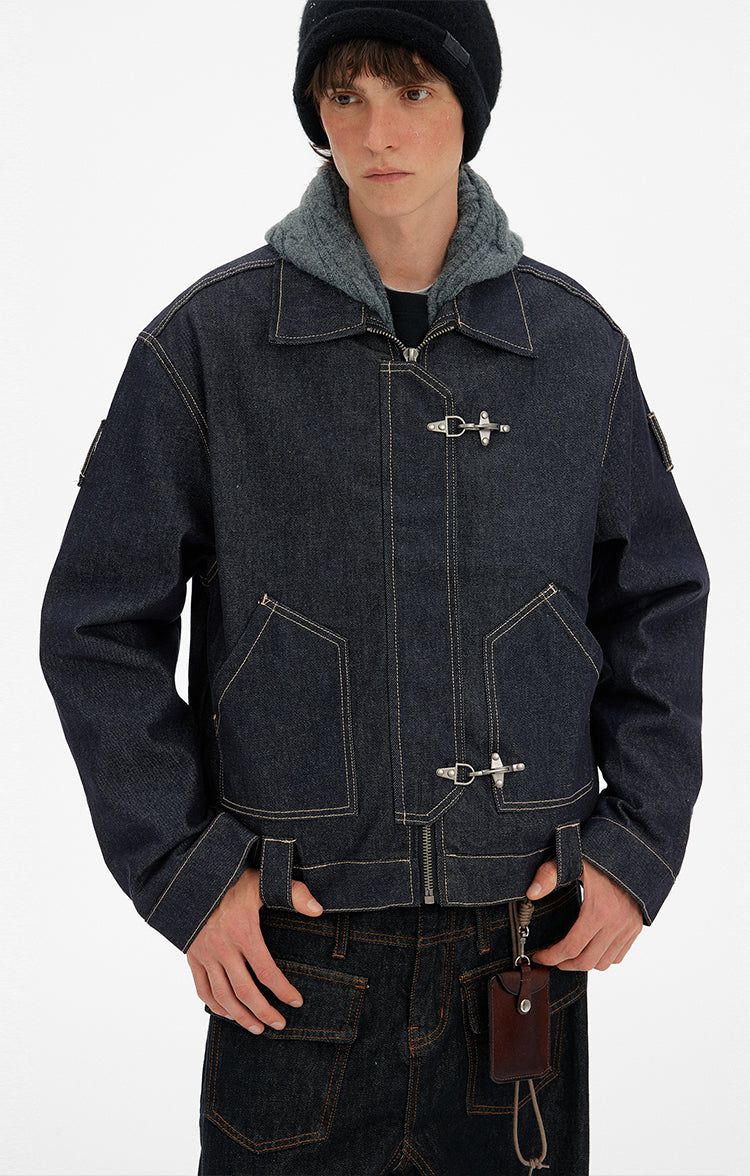 MADWITCH DECONSTRUCTED FLIGHT DENIM JACKET #DY3002