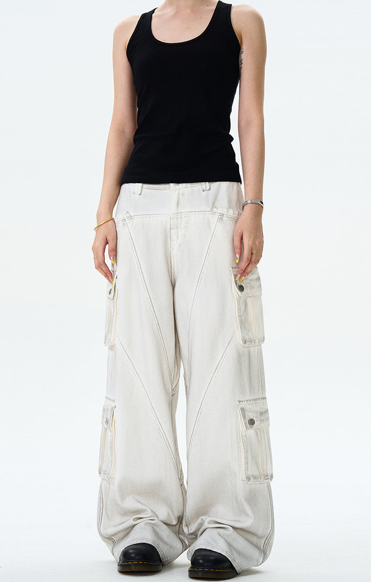 MADWITCH DECONSTRUCTED VINTAGE WORKWEAR JEANS #WHOA098