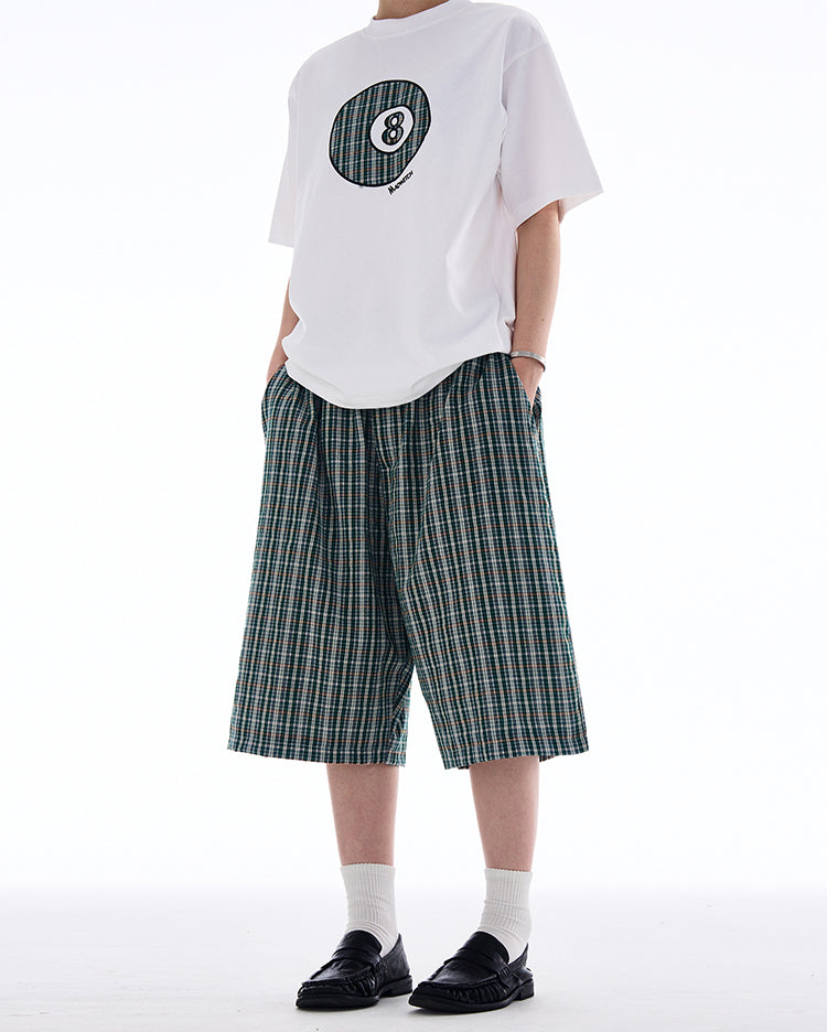 MADWITCH RELAXED PLAID CASUAL SHORTS #MD3643